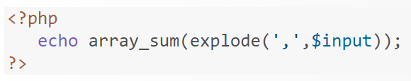 php-echo-array-sum-explode